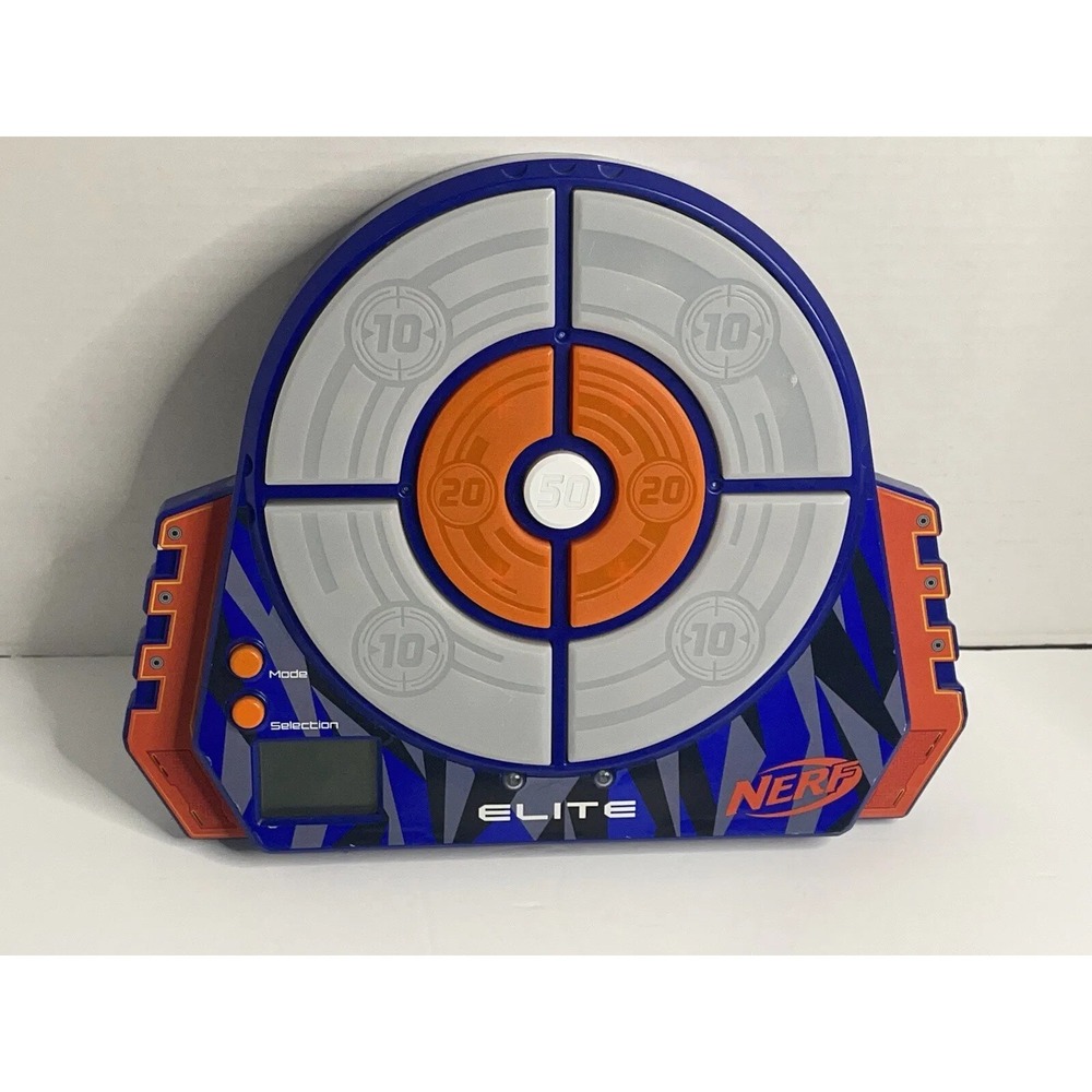 Nerf Elite Digital Light-Up Target Electronic Dart Board 6108760600 Blue Orange